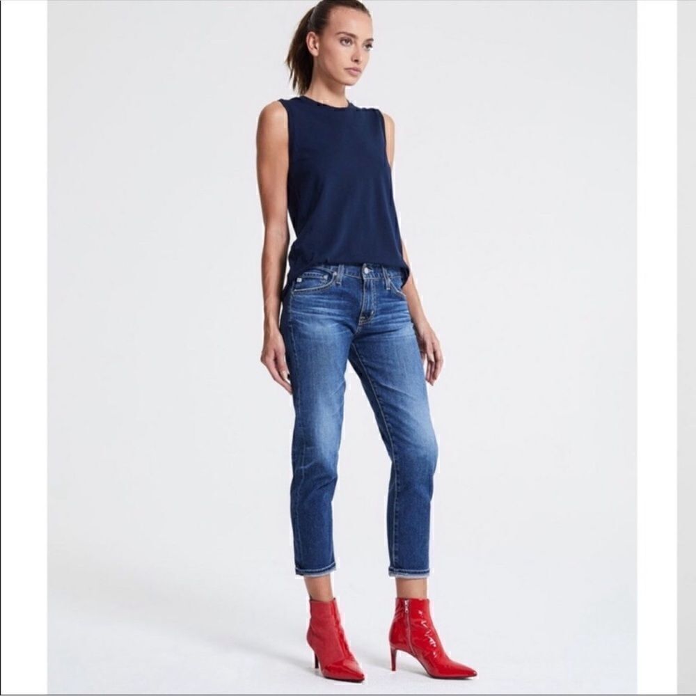 AG ADRIANO GOLDSCHMIED- Women’s Medium Wash Tomboy Crop Jean, Size 27